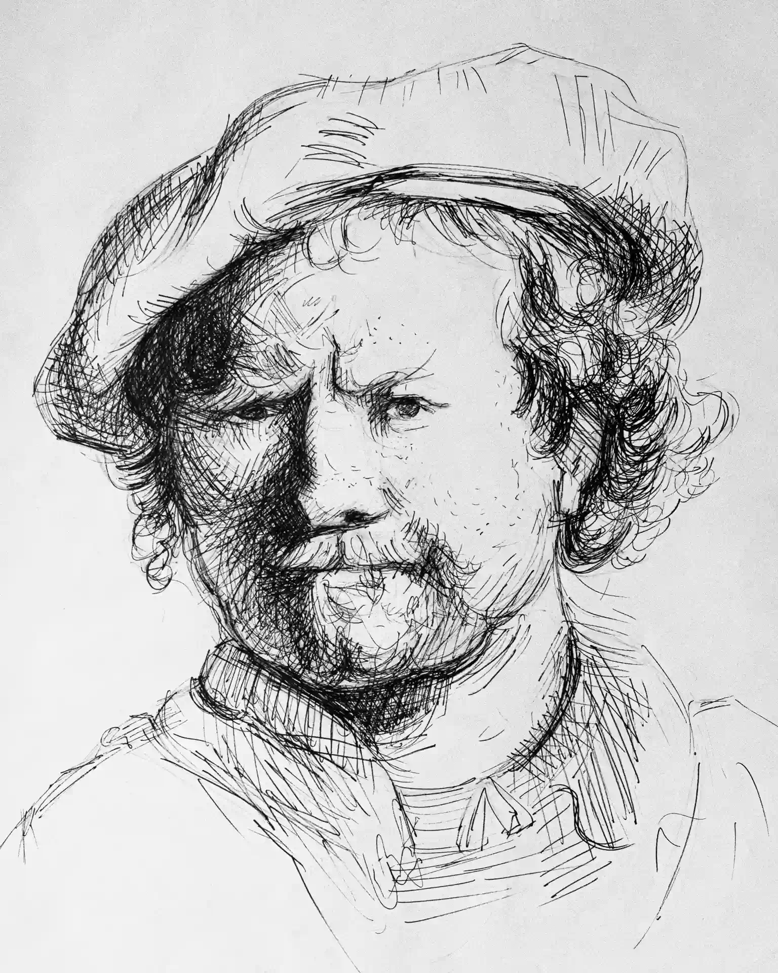 Rembrandt par Narges Shahabi, Dessin, Encre | Art Limited, image size:1536x1920